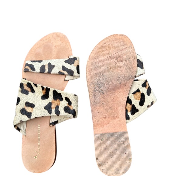 Anthropologie Animal Print Sandals - Black and Tan size 40 - Picture 4 of 5
